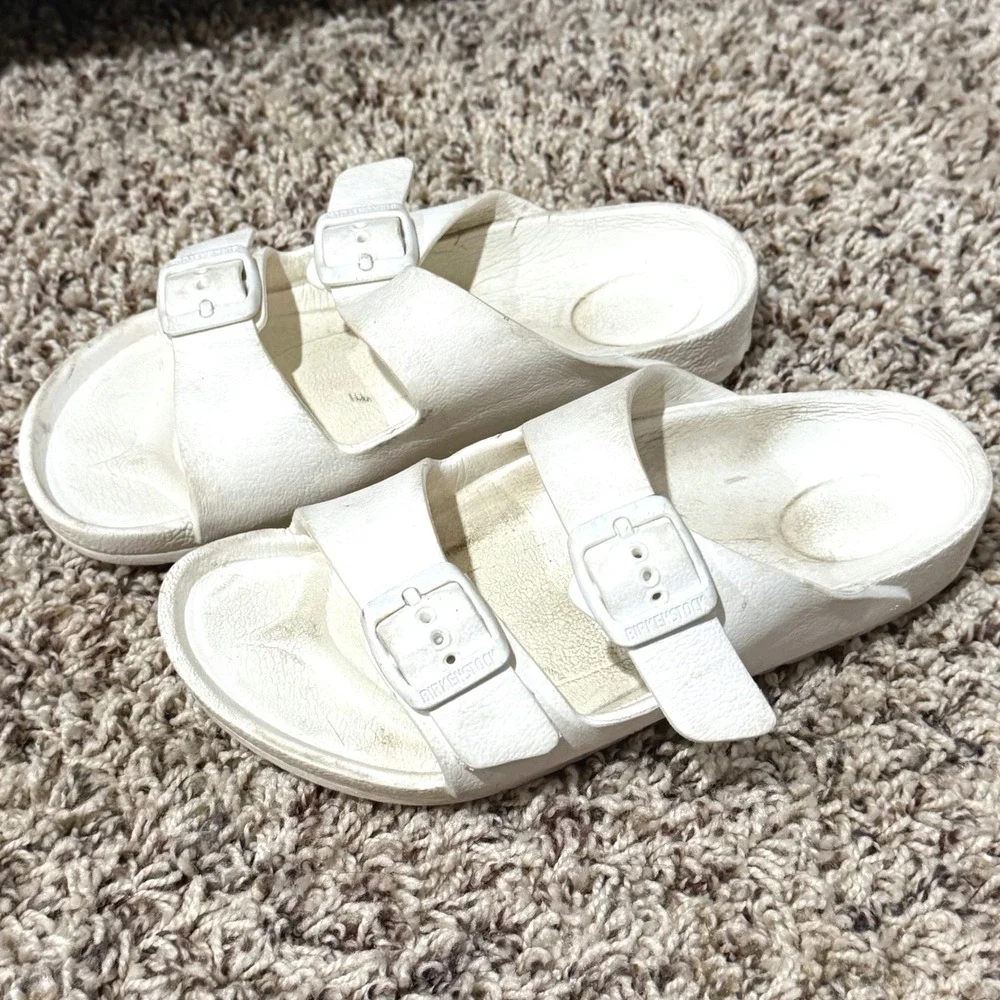 Birkenstock Kids Arizona EVA White Waterproof Sandals Size 32 EU 1-1.5 US Kids